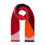 Abstract orange wool scarf